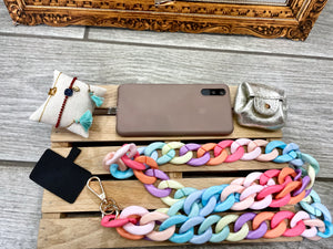 Bandoulière  téléphone amovible Universelle collier maille  , sangle iPhone , cordon téléphone